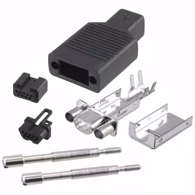 960-009-010R011 NorComp Inc.  Capots de connecteurs D-Sub en forme de D